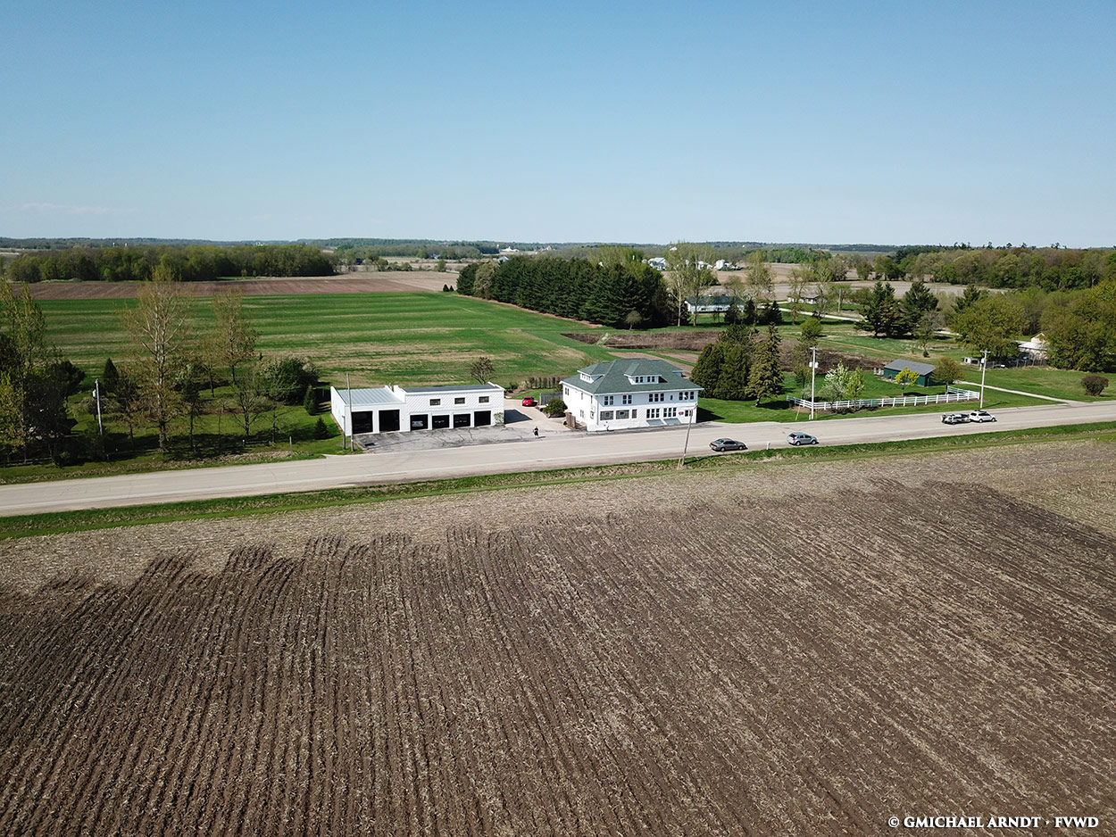 Drone Aerial Photography • Union Star Cheese Factory • Fremont, Wisconsin